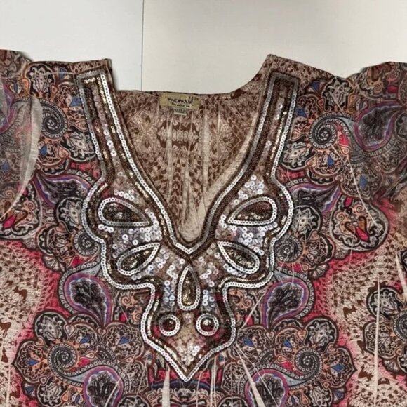 Paisley Collection Lot of 4 Various Brands 2X Blouse Tops Career Boho Colorful - Picture 9 of 12